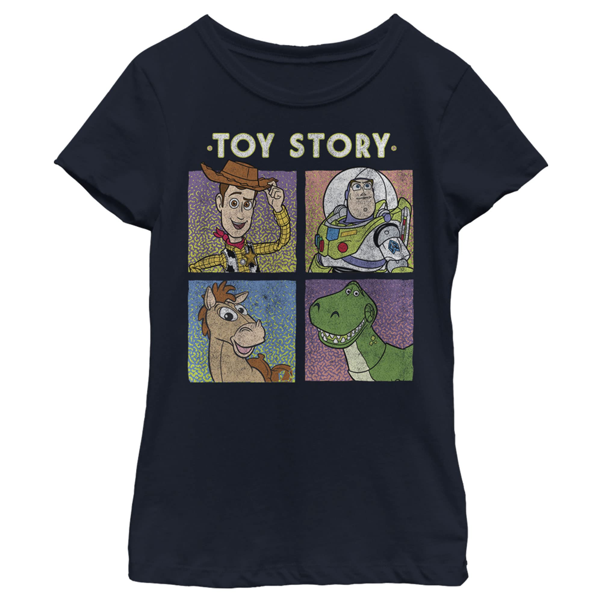 Toy Story Four Buds Panels - Camiseta para niña, Azul marino, Large