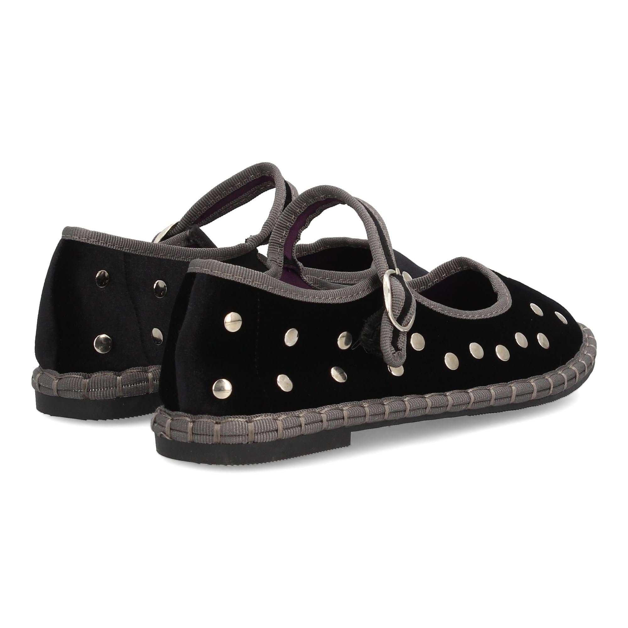 shoes&blues.es Bailarina con Cierre de Hebilla y Tachuelas metalicas. Suela Flexible y Ligera. Ideal para Otono Invierno.