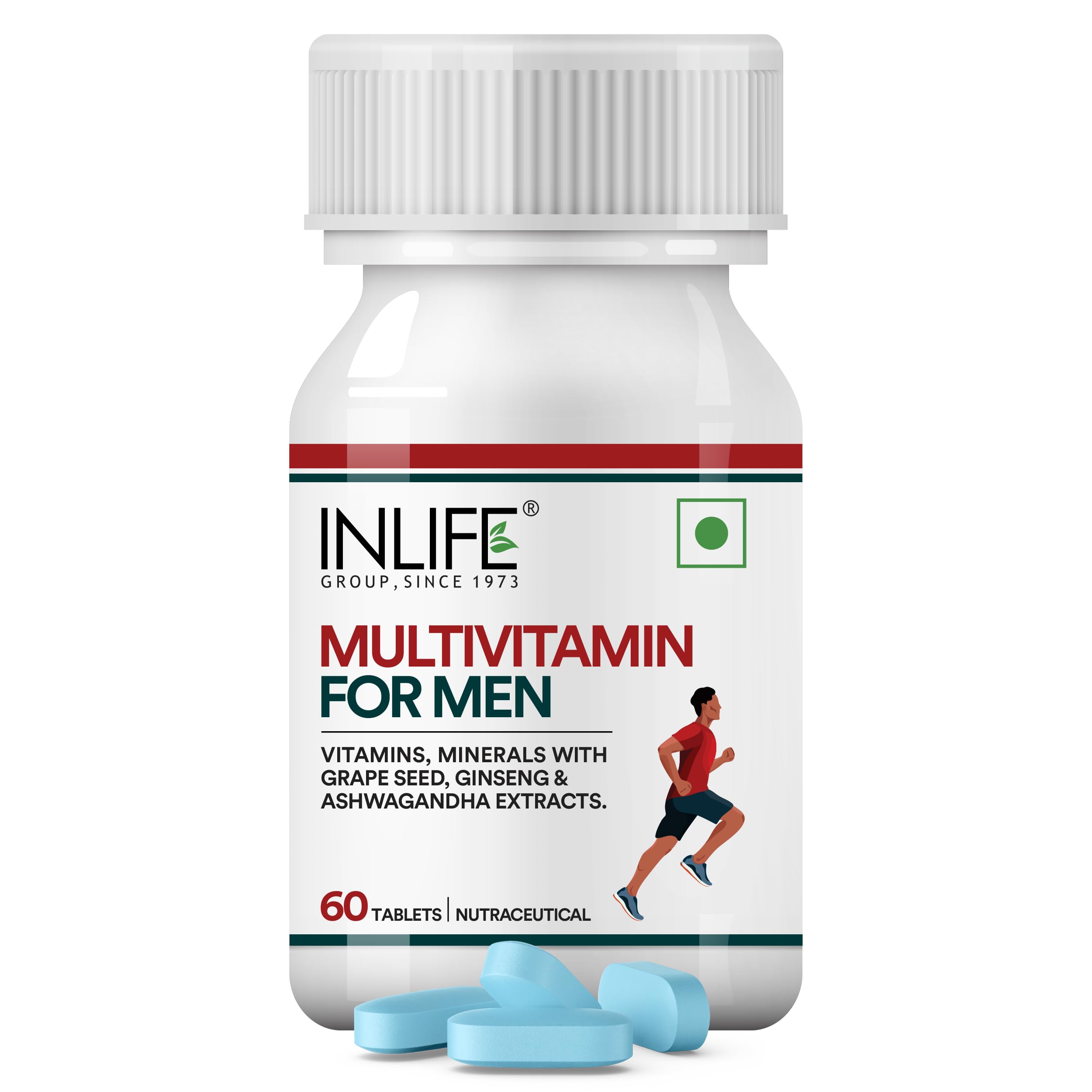 INLIFE Multivitamin Tablets for Men | 60 Tablets | Enriched with Zinc, Vitamin C, Vitamin D3, and Essential Multiminerals | Supports Energy, Stamina, and Immunity | Supports Overall Health & Wellness (Pack of 1)-picture-10