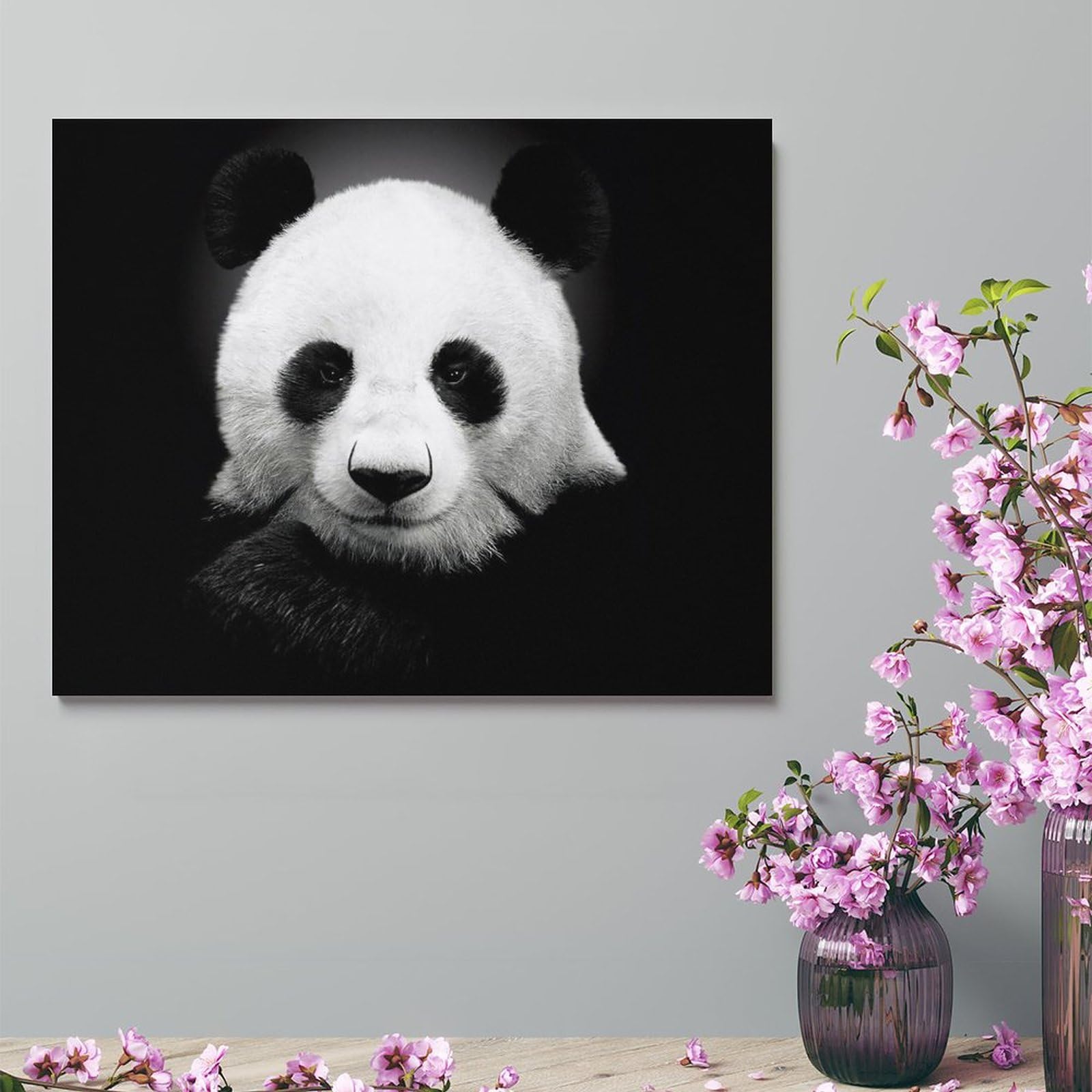 Amazon.co.jp: アートパネル パンダ柄 キャンバス絵画 アート ポスター  