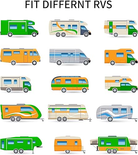 Miniatura 6 de YESCAMP - Repuesto de tela para toldo de autocaravana de 18.5 onzas, vinilo resistente. Toldo universal para exteriores para cámperes, remolques y