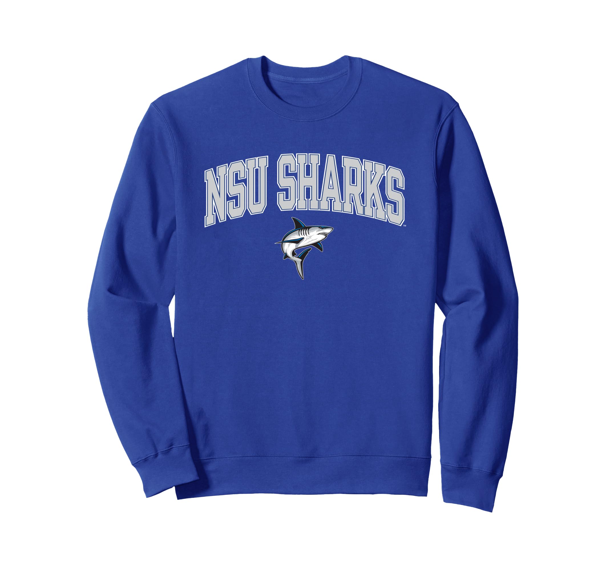 Nova Southeastern Sharks Arch Over Blue Officially Licensed Sweatshirt