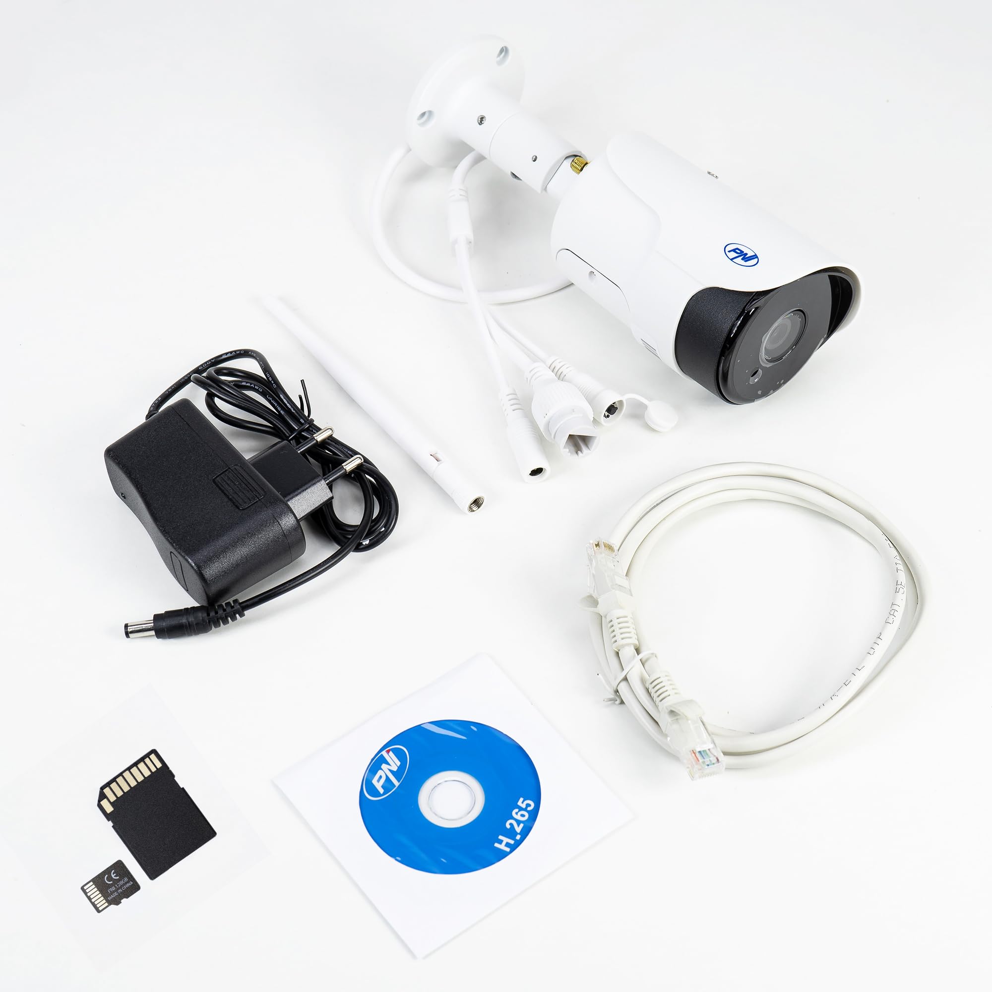 PNI House IP52LR 2MP 1080P bezprzewodowa kamera do monitoringu wideo z IP128 GB karta pamięci microSD z adapterem SD