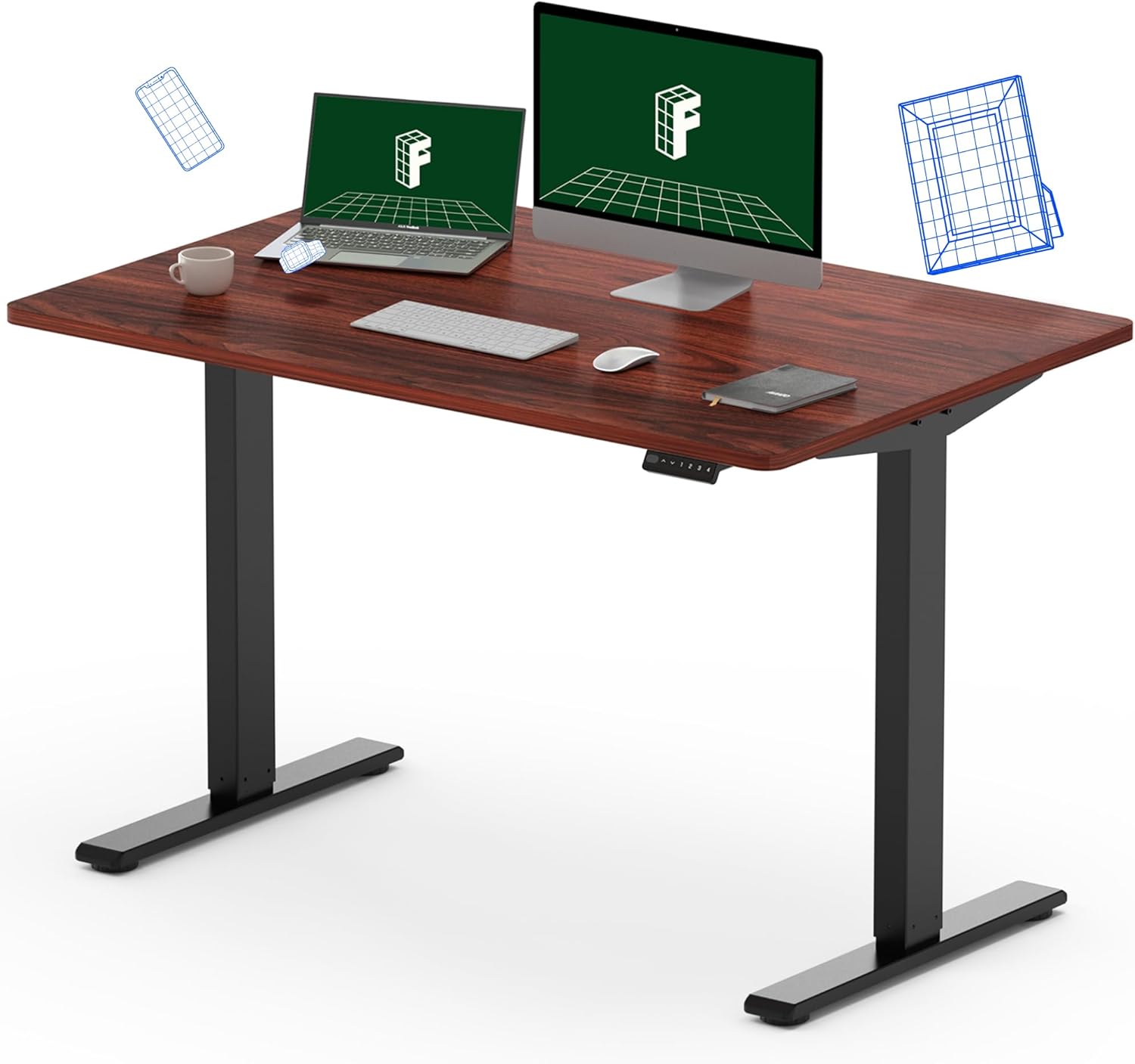 FLEXISPOT EN1 Standing Desk Height Adjustable Desk 48 x 24 Inches Whole
