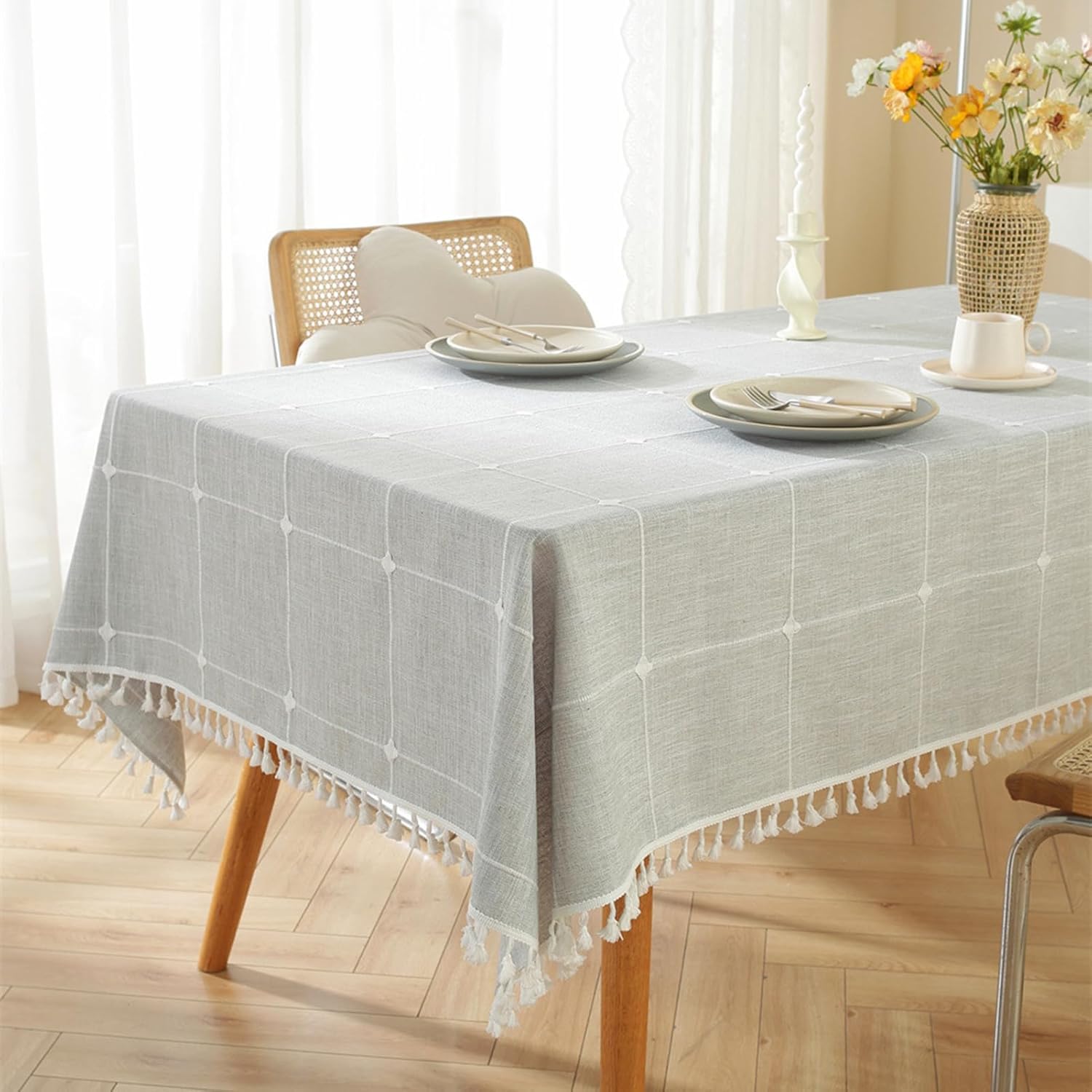 tablecloth, Table Cloth Rectangle , ,Tablecloth Rectangular Cotton Linen