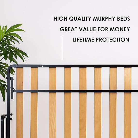 Murphy Bed - Murphy Bed Queen - Folding Bed - Full XL - Horizontal - 55 x 80 - Classic