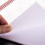 Black n' Red Notebook, Business Journal, 11-3/4" x 8-1/4", 70 Sheets, Ruled, Optik Paper, Scribzee App, Flexible Poly Cover, Wirebound, Black (E67008) – view 3