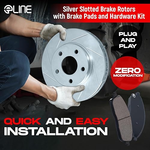 Miniatura 5 de R1 Concepts Juego de frenos y rotores delanteros | Disco de freno| Rotores de freno|compatible con Nissan 720, D21, NP300, Pickup, 1985-2012