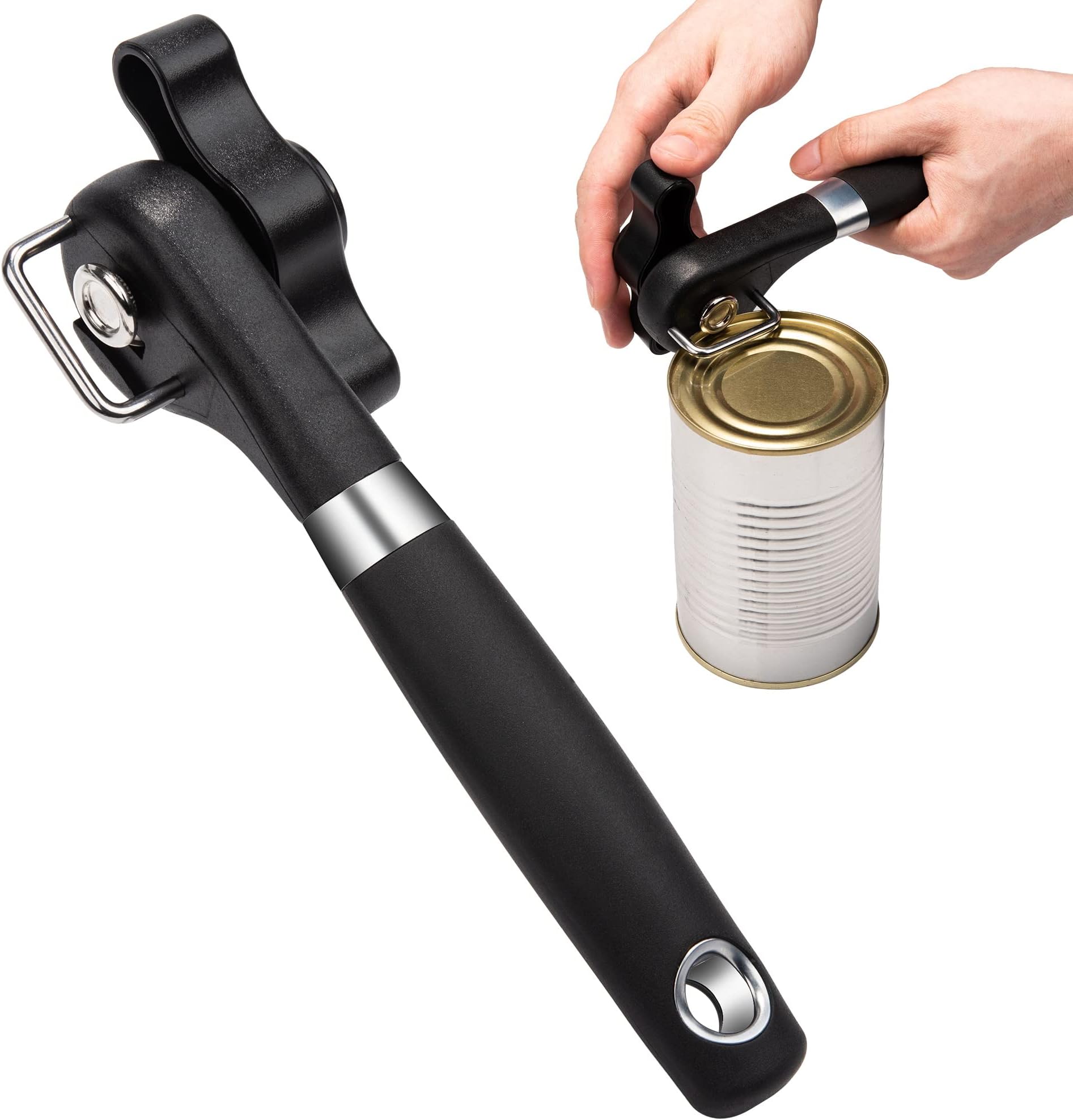 SALE-Can Opener Manual | Effortlessly Open Cans with our Smooth Edge Manual Can Opener – Heavy duty can opener with soft grip and durable Stainless Steel Design