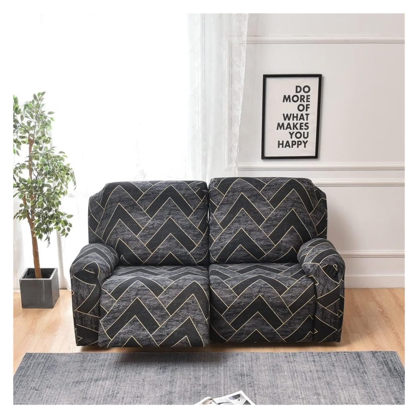 Funda De Sofá Relajante Reclinable Elástica De 2 Plazas, Funda De Sofá Relajante Reclinable Universal con Bolsillos, Funda De Silla Lavable De 6 Piezas, Fundas De Sofá De Masaje Eléctrico(V)