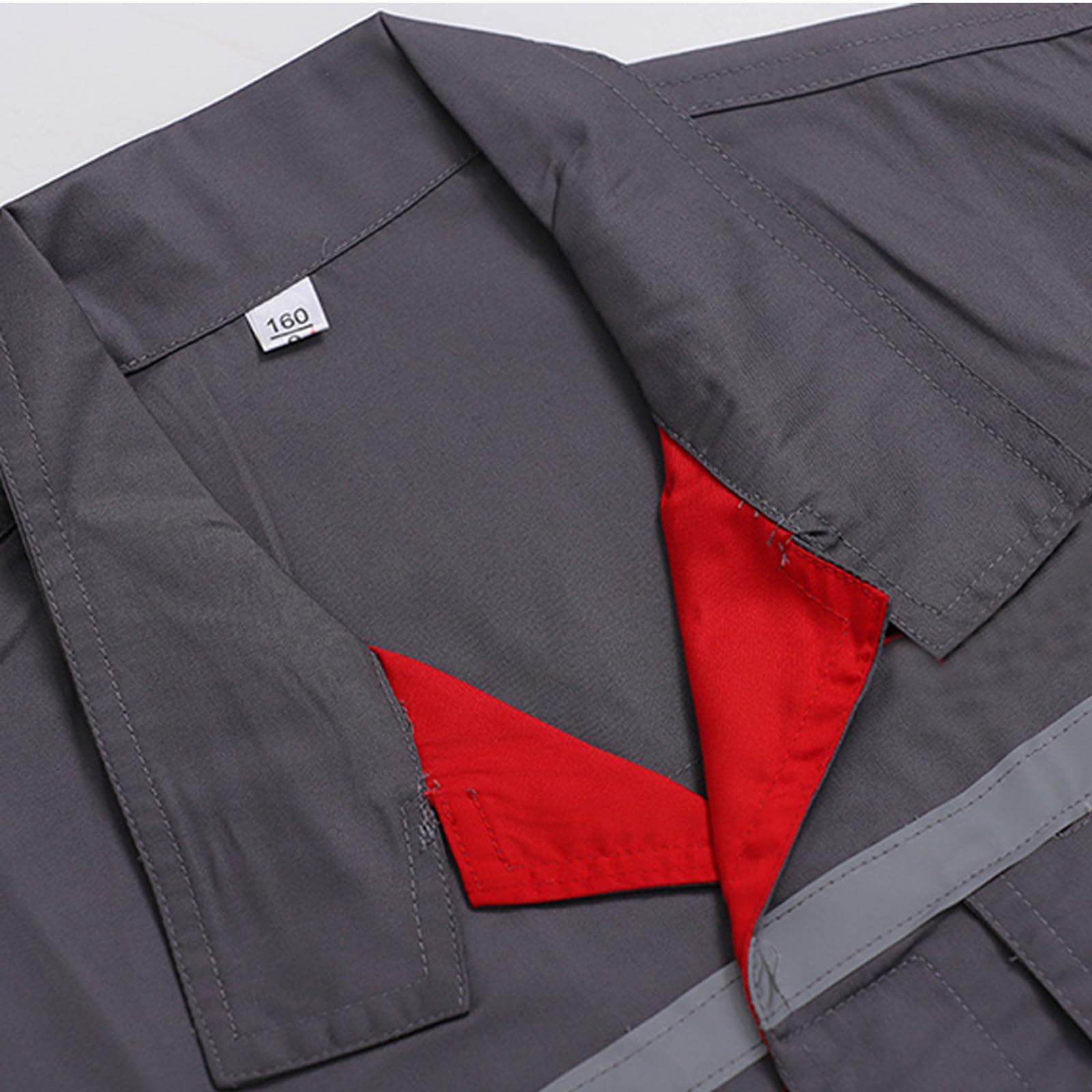 Mono De Manga Corta Para Hombres Mujeres Zip Trabajo Frontal General Taller De Reparación De Coches Uniforme Con Raya Reflectante