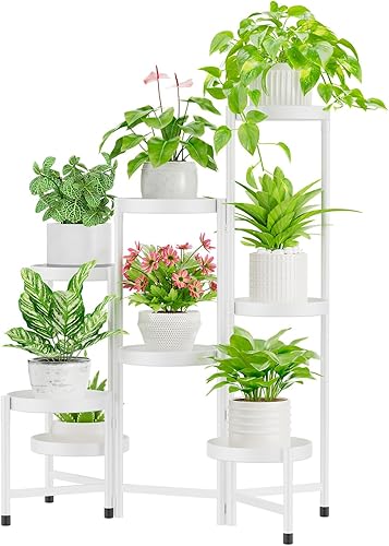 Miniatura 25 de iDavosic.ly Soporte para plantas de 10 niveles para interiores y exteriores de fácil armado, estantería plegable alta de metal para exhibición de 5