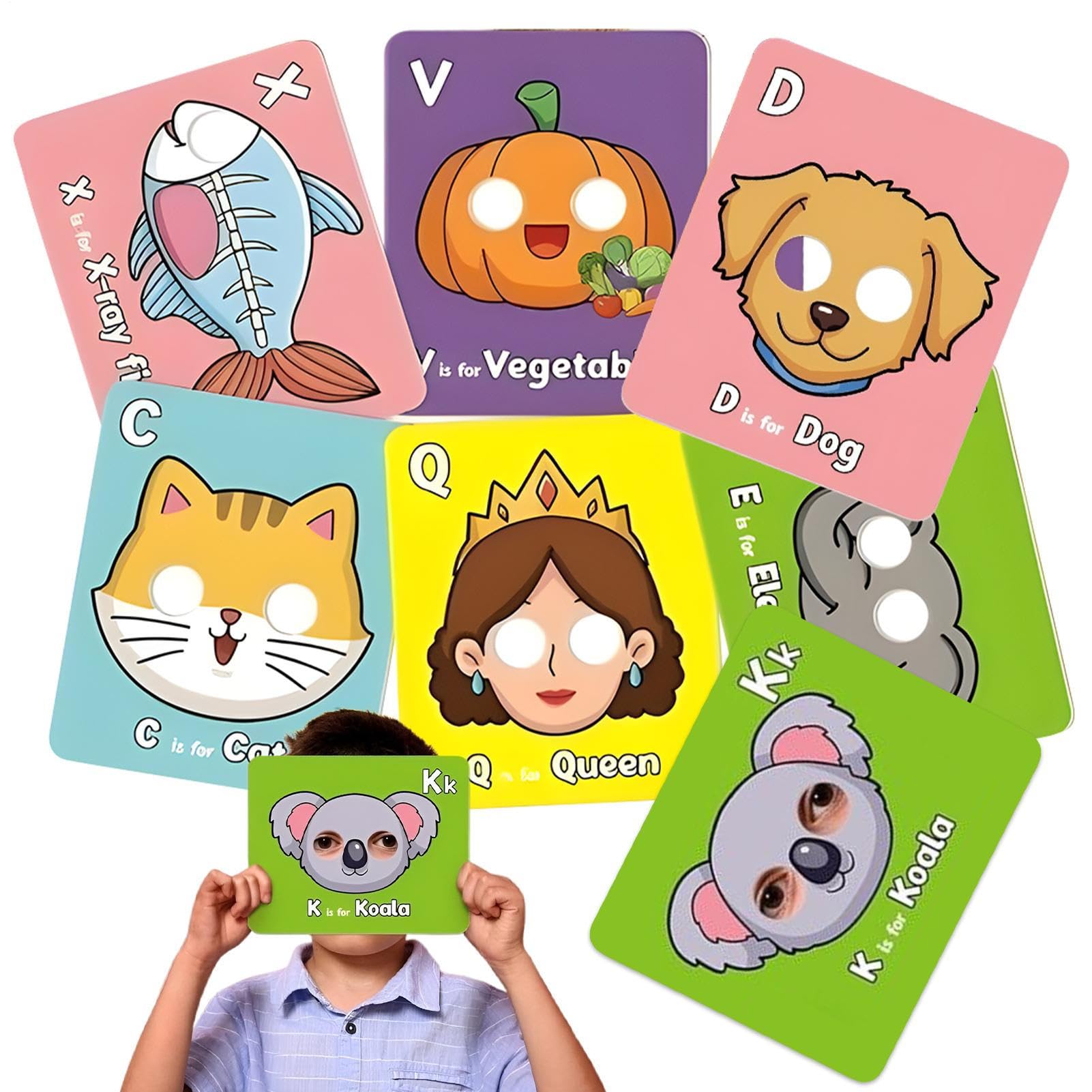 Tarjetas del Alfabeto,26 Piezas Letras Grandes | Juguete Educativo Animales Alfabeto Divertido Juego Niños 3-6 Años