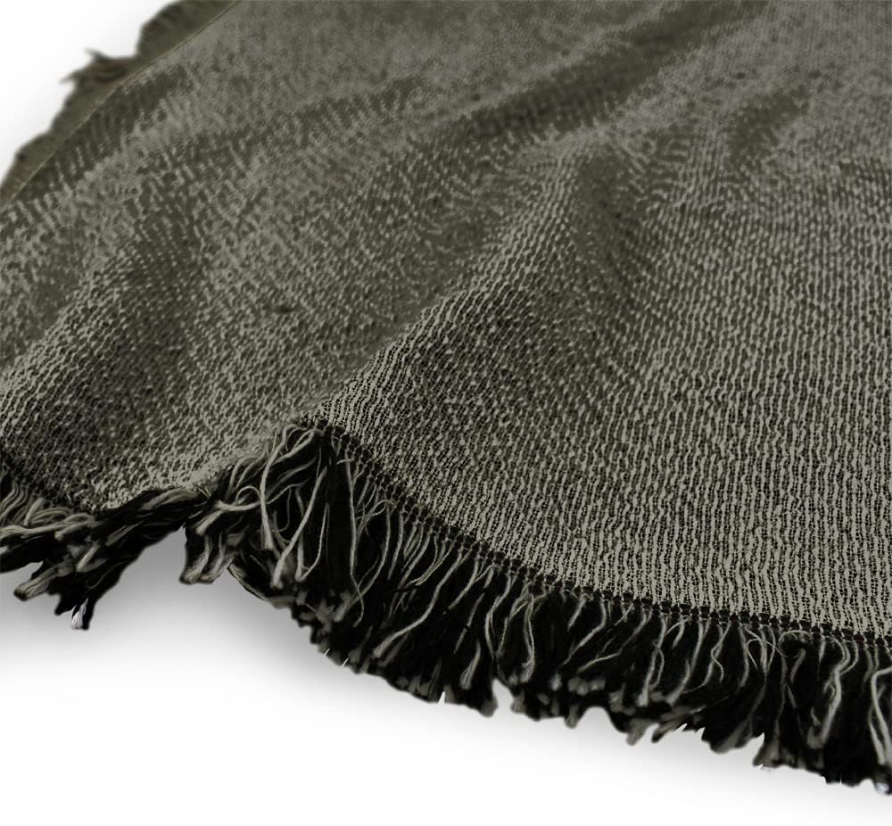 LOGOVISION Army Blanket, 50"x60" United States Army Eagle Symbol Woven Tapestry Cotton Blend Fringed Throw