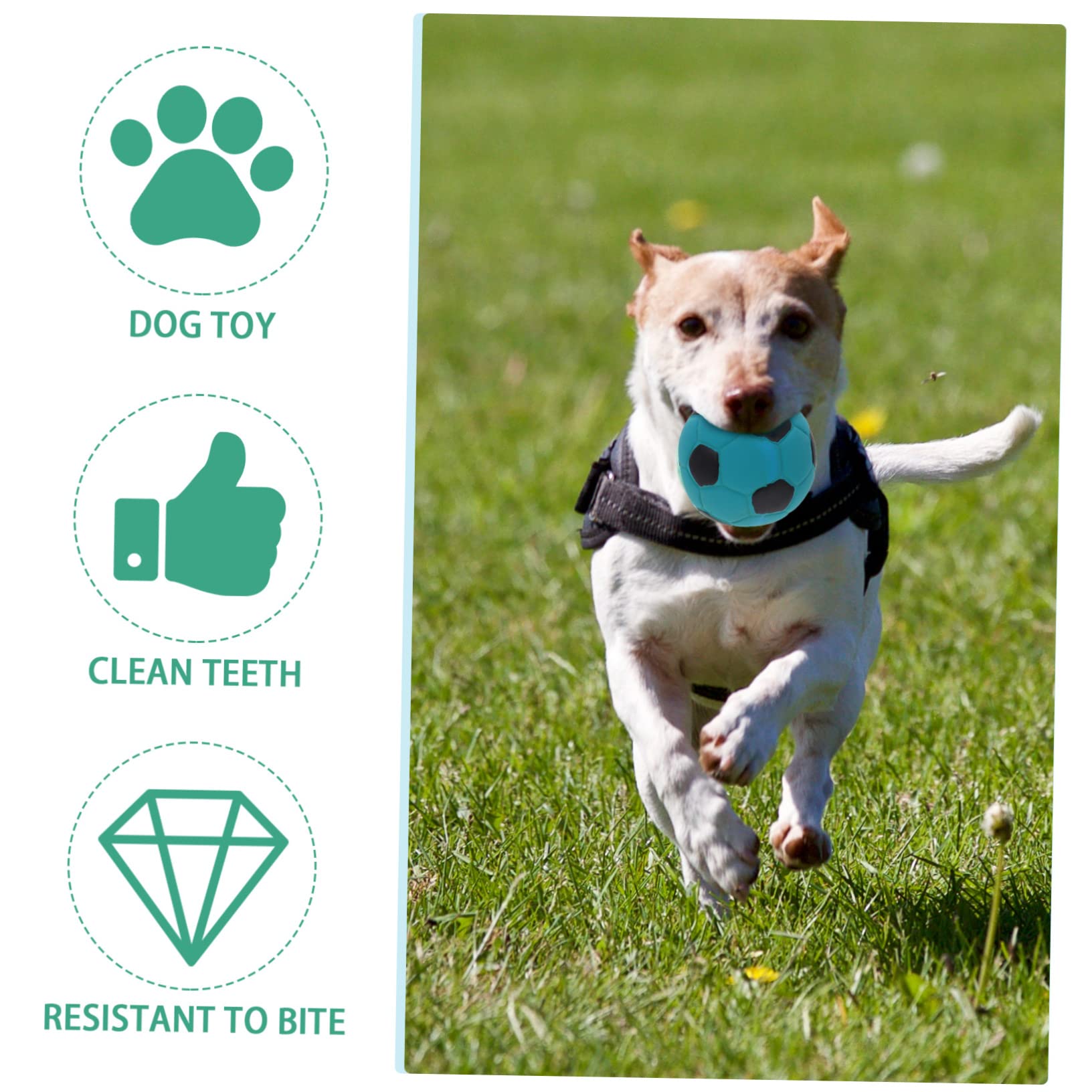 SUPVOX 12piezas Juguetes Interactivos para Perros Balón De Fútbol De para Masticar Juguetes Duraderos y Resistentes para Cachorros para Limpiar Dientes y Entretenimiento