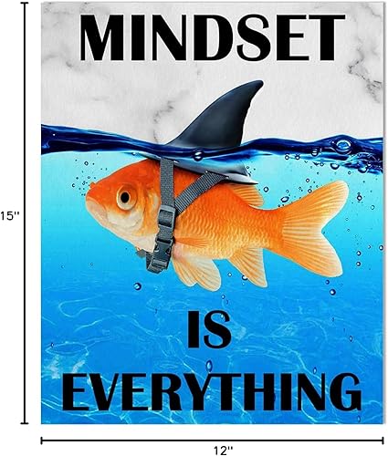 Miniatura 6 de Mindset is Everything Wall Art Motivational Poster Office Wall Decor, Inspirational Quotes Picture Positive Prints for Home 12x15"