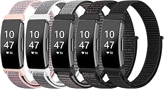 Relting Fitbit Inspire 2 Bands Compatible with Fitbit Inspire 2&Inspire&Inspire HR&Fitbit Ace 2,Nylon Sport Loop Wristband for Fitbit Inspire 2/Fibit Inspire HR/Fitbit Inspire/Ace 2 Fitness Tracker