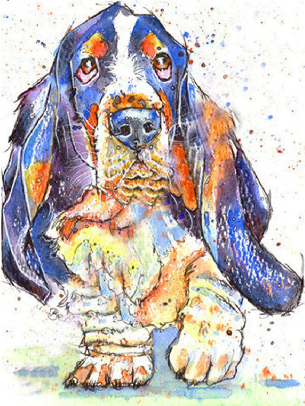 VNLMKS 5D DIY Diamond Painting Trapano Completo Kit Punto Croce Pittura Diamante Kit Pittura Mosaico con Numeri Panda animale viola Strass Ricamo Diamante Art per Adulti Bambini30x40cm