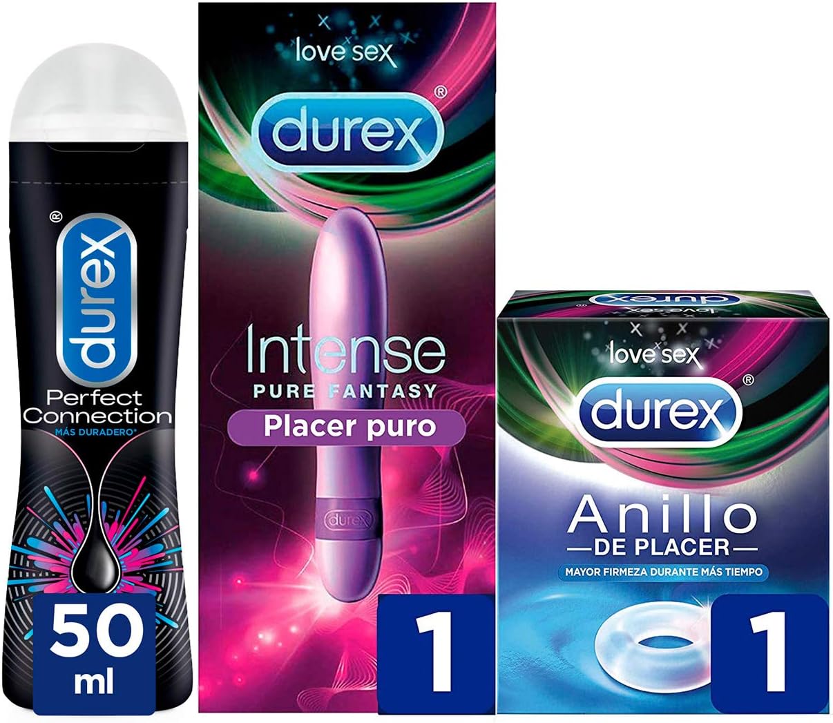 Durex Vibrador Intense Orgasmic Pure Fantasy + Lubricante ...