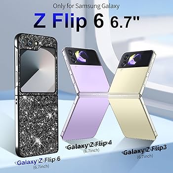 Amazon.com: Z Flip 6 Glitter Case for Samsung Galaxy Z Flip6