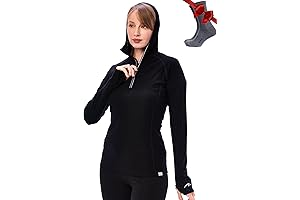Merino.tech Women's 100% Merino Wool Long Sleeve Shirt Half Zip Base Layer...