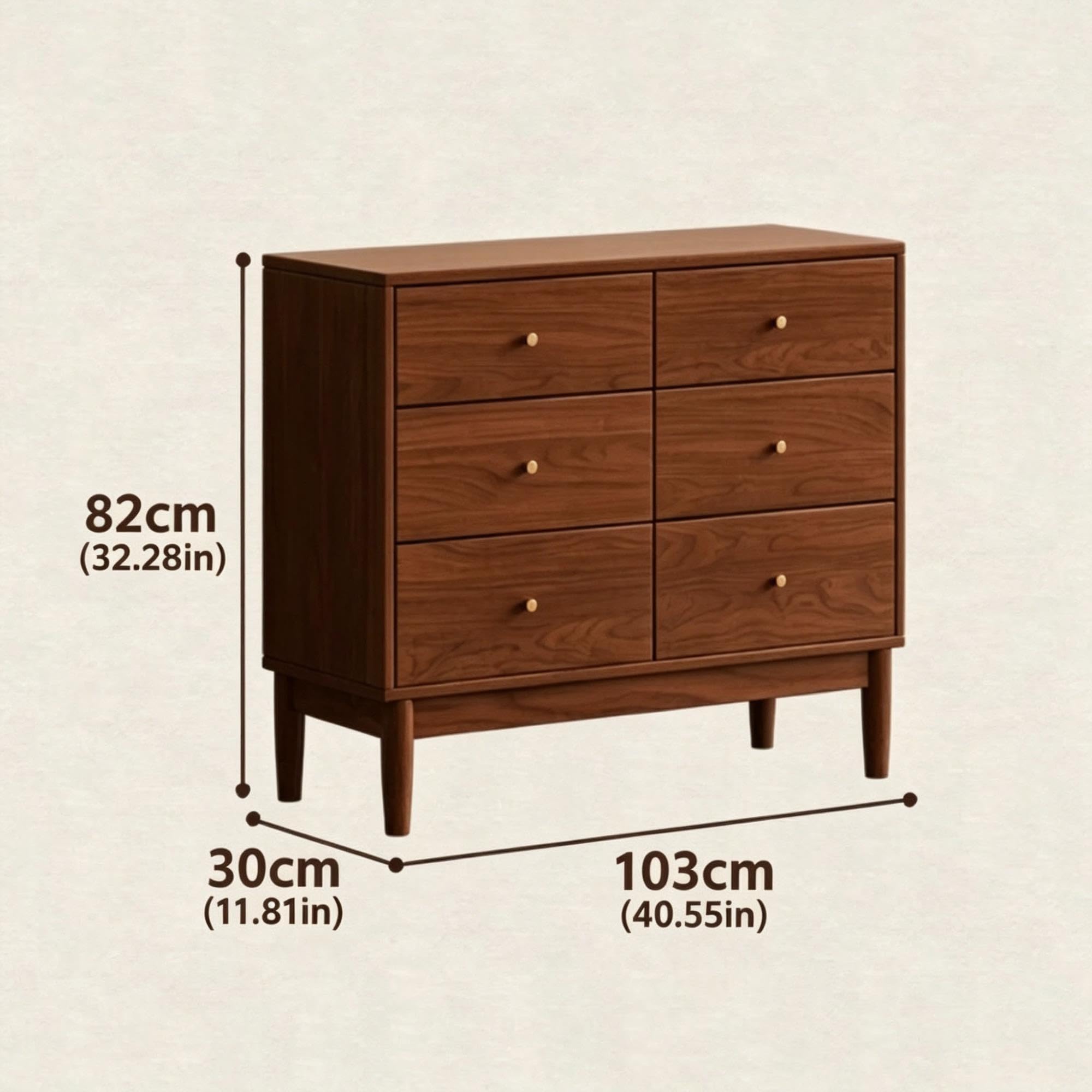Cassettiera in Legno con Cassetti per Camera da Letto