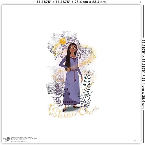 Miniatura 6 de Trends International Gallery Pops Disney Wish - Póster de pared Asha Shine On Wall Art, 12.00 x 12.00 pulgadas, versión sin marco