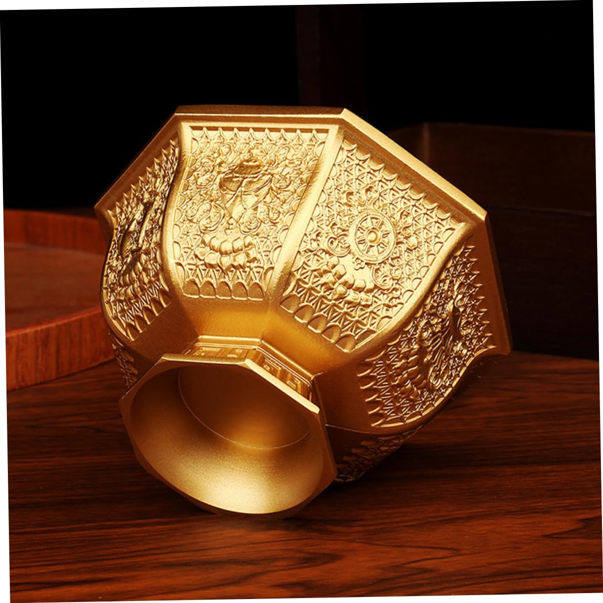 ULTECHNOVO Adornos de Cuenco Decorativo de Latón Hogar Artesanía de Mesa para Oficina Cuenco Riqueza de Decoración de Interior para Sala de Estar