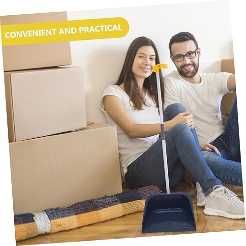 Miniatura 7 de Lurrose Juego de escoba y recogedor con recogedor, escoba mejorada, escoba de mango largo, escoba de pie para limpieza del piso del hogar, cocina,