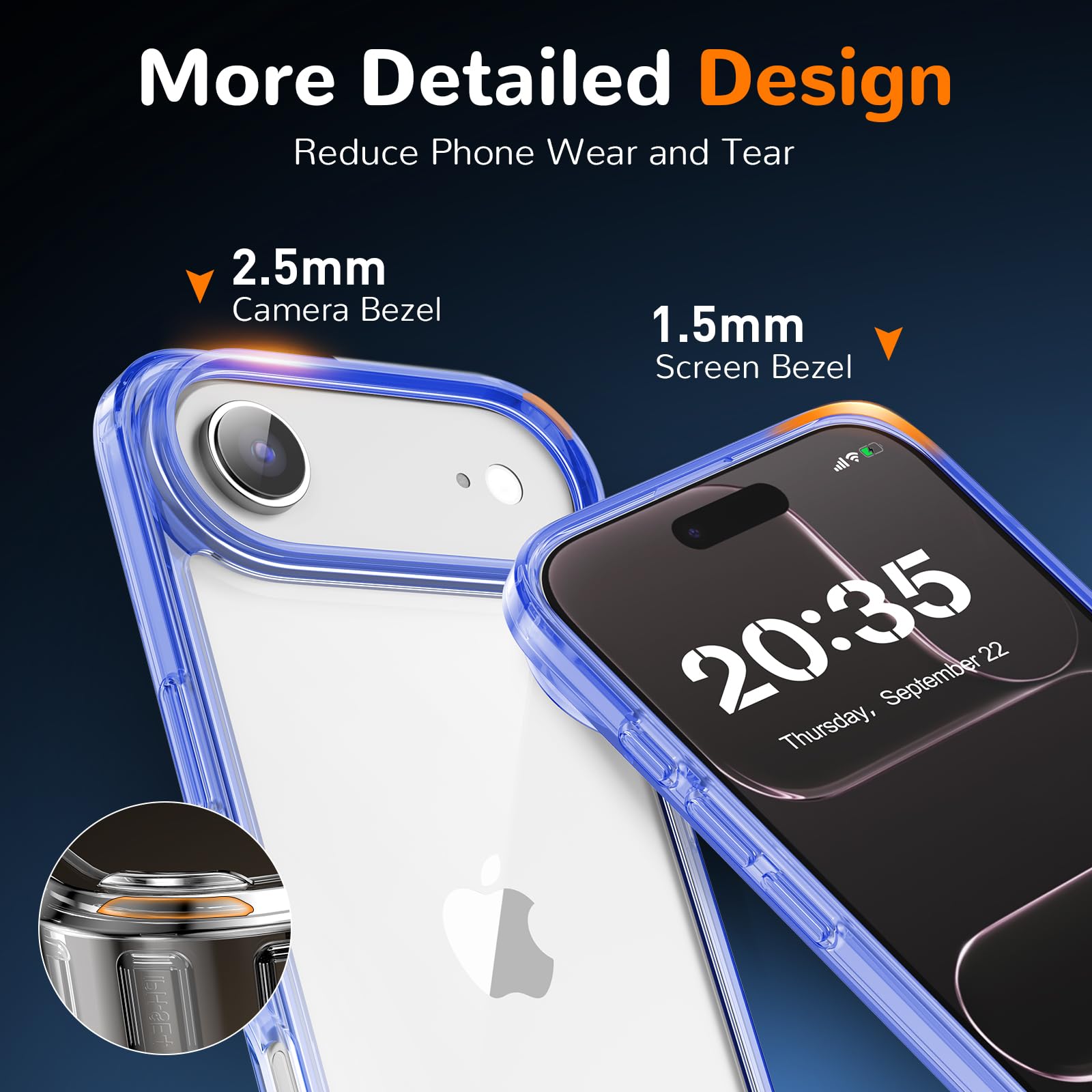 Clear Case for iPhone 15, Ultra Thin, Shockproof TPU Cover, Anti-Yellowing, Crystal Clear, Phone Case for Apple iPhone 15 - Clear — view 358