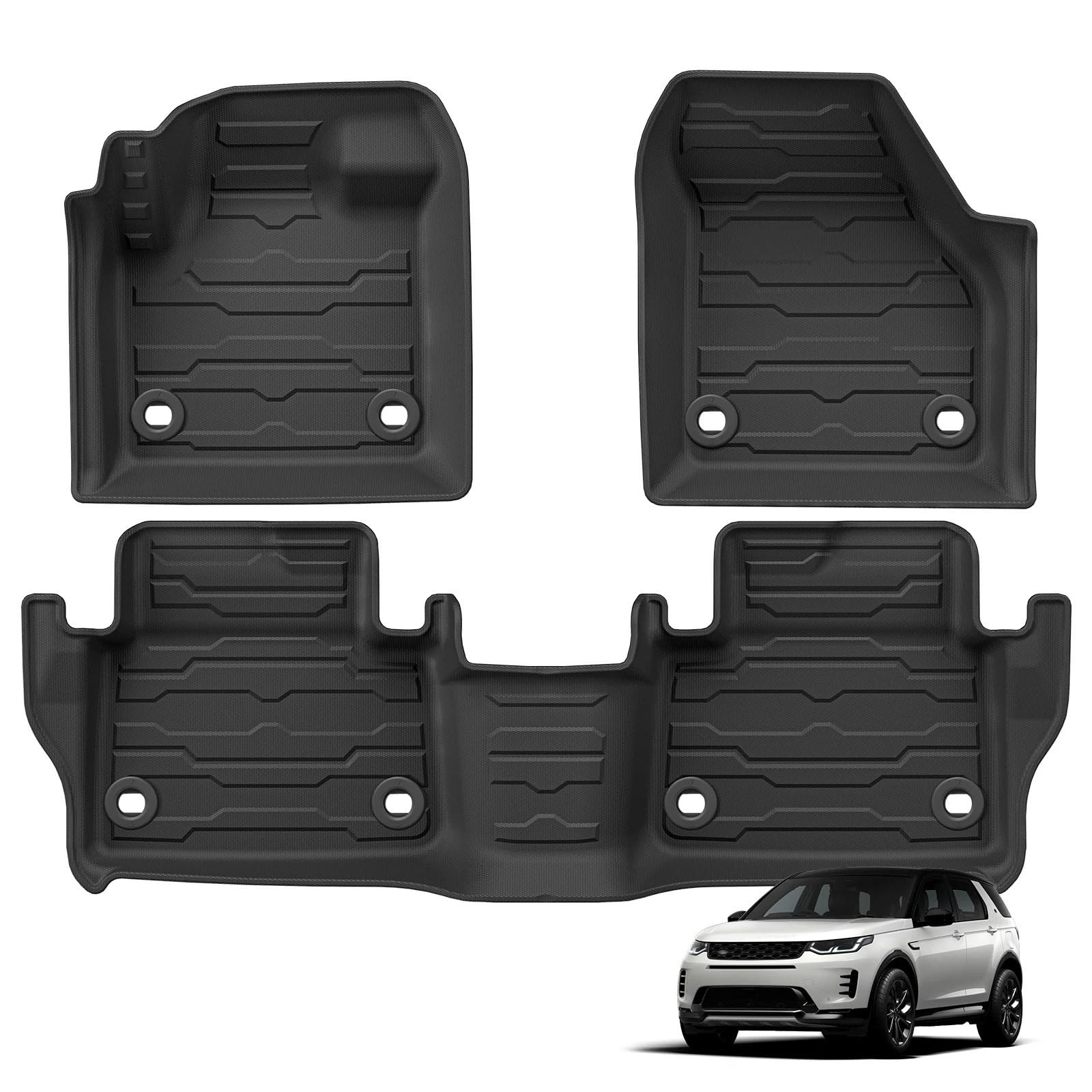 maty samochodowe Do Discovery Sport 2024 | Dywaniki samochodowe Oparcie bagażnika Podnóżek Podnóżek Kierownica z lewej strony(DiscoverySp LHD 3P)