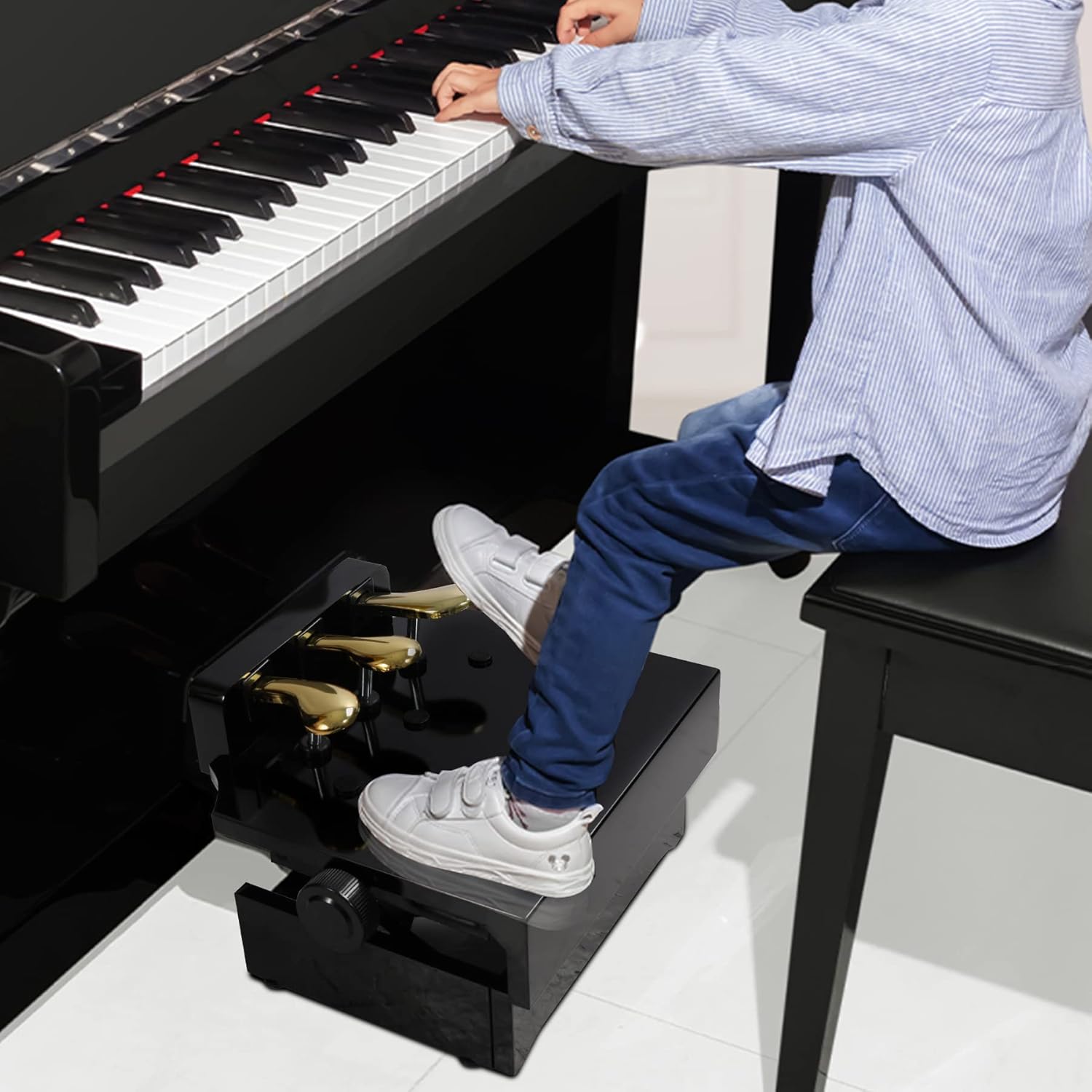 Buy ALAPUR Piano Pedal Extender Bench for Kids, Height Adjustable Piano