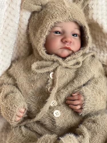 Miniatura 3 de Anano Muñeca realista Reborn bebé niña niño, muñeca de bebé de 19 pulgadas que se ve real niña niño muñeca de vinilo de silicona recién nacido,