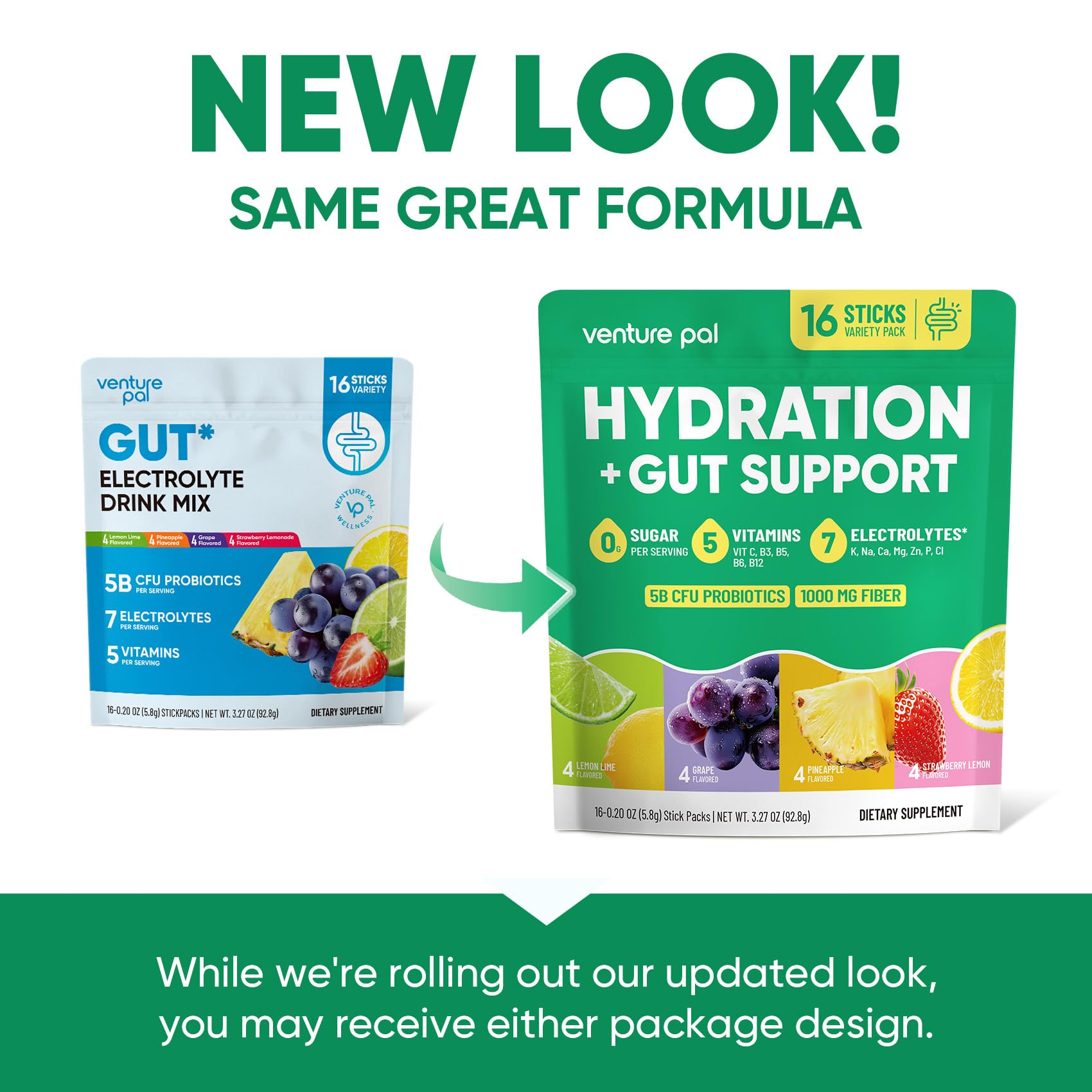Venture Pal Sugar Free Hydration Packets + Gut Health Electrolytes Powder — Amazon image 9