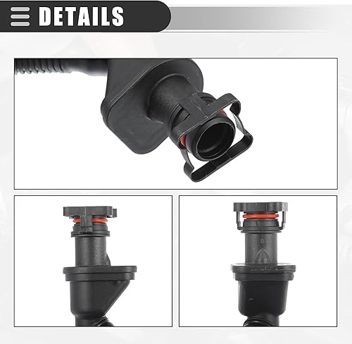 Miniatura 4 de Motoforti Tubo de manguera de entrada de aire del motor, manguera de ventilación del cárter, para BMW 535i xDrive 2009-2010, plástico, 11157553949,