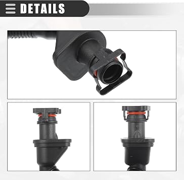 Motoforti Engine Air Intake Hose Pipe Tube, Crankcase Vent Hose, for BMW 535i xDrive 2009-2010, Plastic, 11157553949, Black