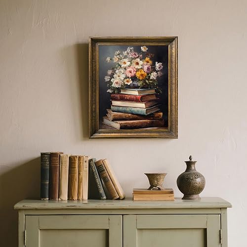 Miniatura 5 de Arte de Lienzo para Pared Moody Flower Books Póster Floral Vintage Impresión Arte de la Naturaleza Estético Flores Silvestres de Primavera Arte de