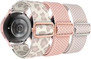 Delidigi Stretchy Straps for Samsung Galaxy Watch 5/4/6 40mm 44mm Watch 5 Pro 45mm/Galaxy Watch 4 Classic 42mm 46mm/Watch 6 Classic 43mm 47mm/Watch 3 41mm/Watch Active/Active 2 40mm/44mm Nylon Bands Women