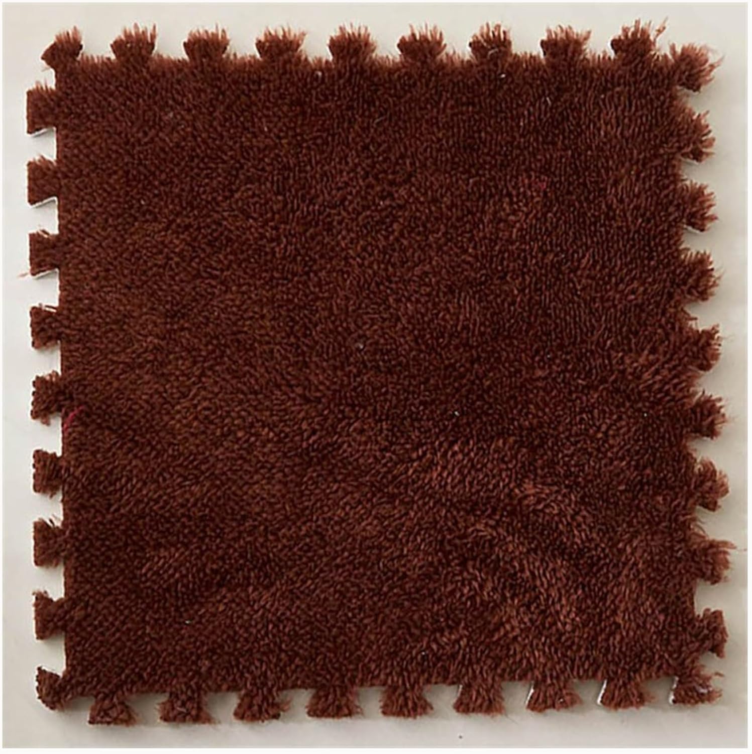 40pcs Interlocking Carpet Tiles Carpet, 30X30X1CM Squares Puzzle Plush Anti Slip Foam Floor Mat, Fluffy Jigsaw Floor Tiles for Bedroom Playroom(Coffee)