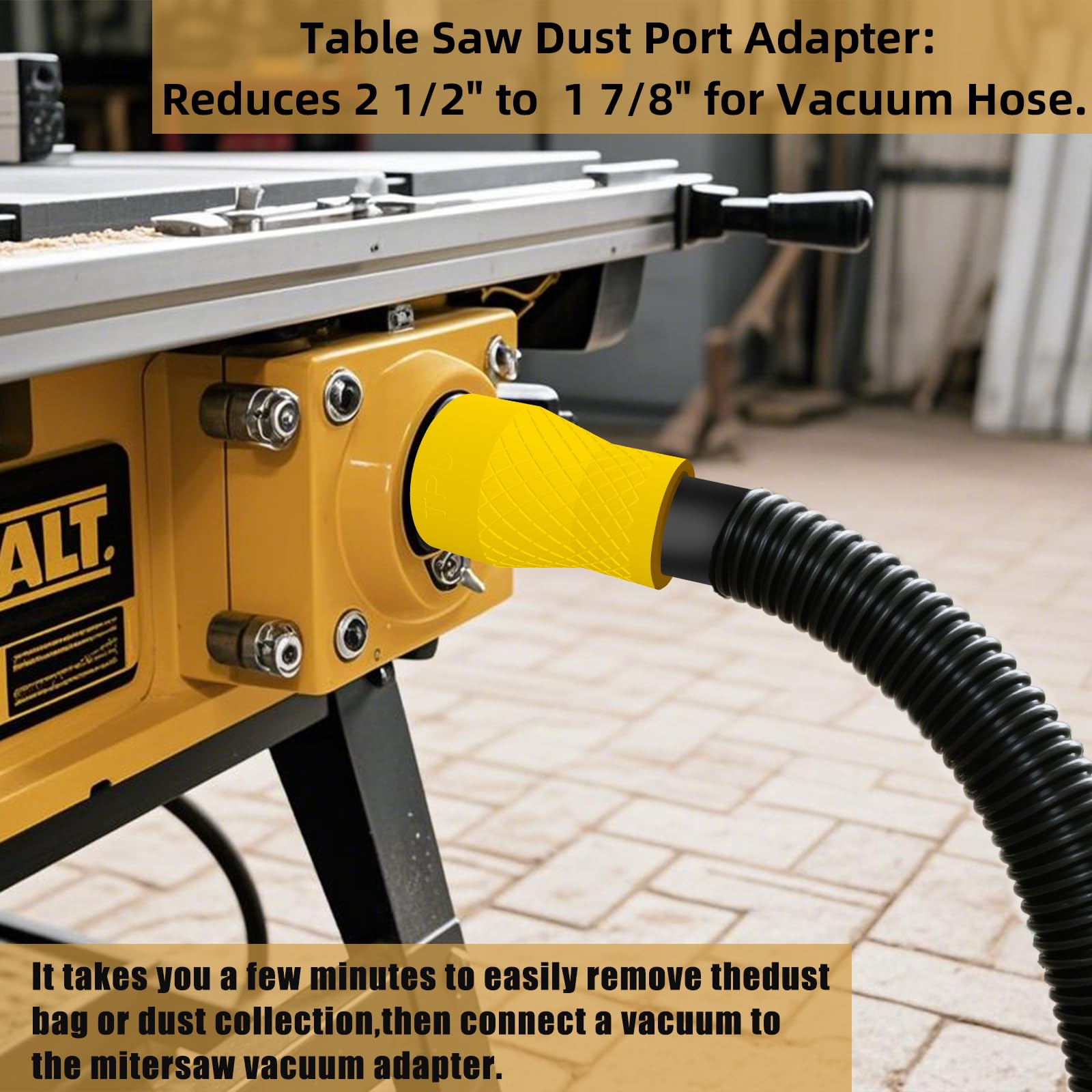 Miter Saw Vacuum Adapter - Dust Control -5