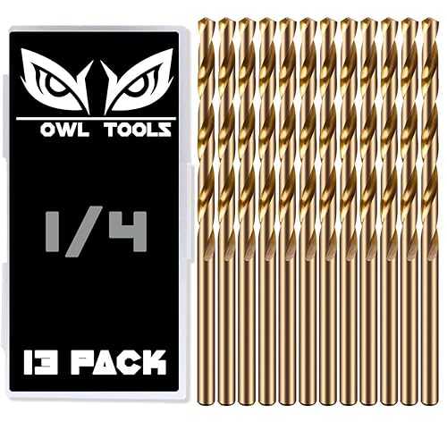 Brocas de cobalto de 14 pulgadas paquete de 13 brocas de cobalto M35 con estuche de almacenamiento brocas perfectas para metal acero endurecido y