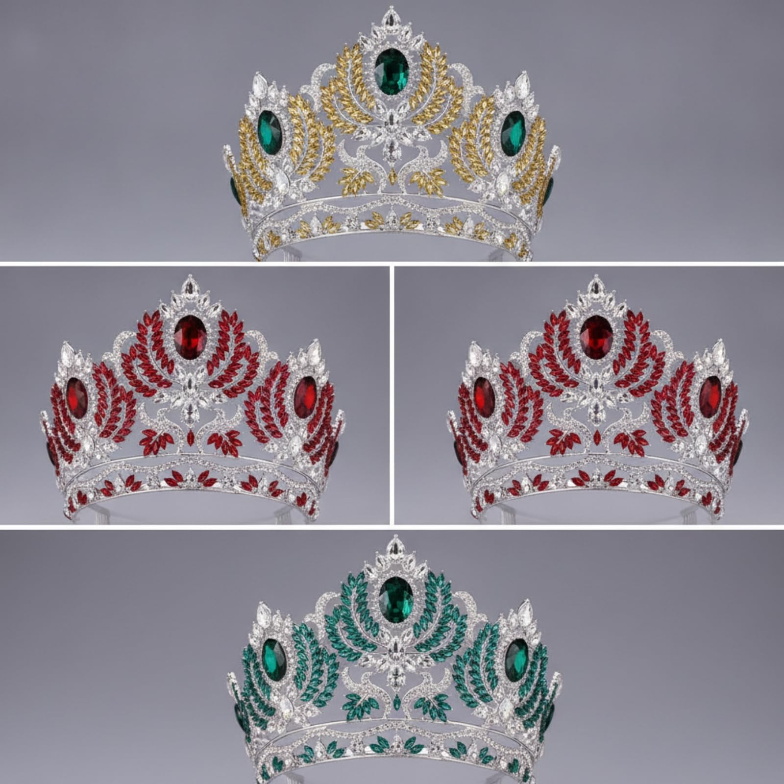 Corona Novia Dorada Corona Ornamental Ornamental con Peinetas para Novias, Quinceañeras, Style to 3