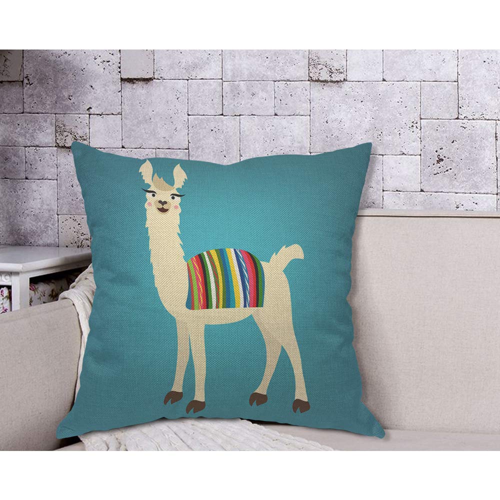 Simpatico cartone animato alpaca in esecuzione | Vettore Premium