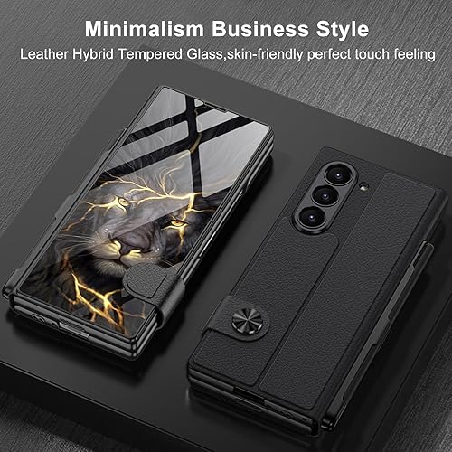 Miniatura 103 de DOOTOO - Funda para Samsung Galaxy Z Fold 6 con soporte de anillo, Z Fold6 S Pen con soporte y cubierta deslizante para cámara y protector