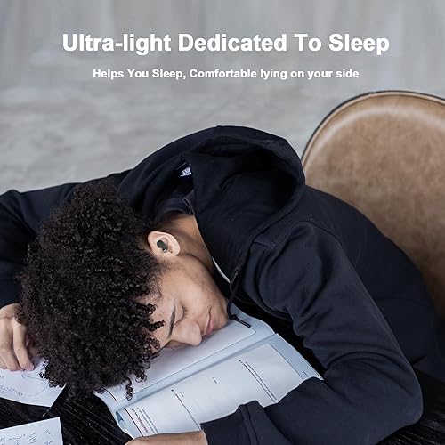 Miniatura 2 de Auriculares inalámbricos para dormir de lado, auriculares Bluetooth con cancelación de ruido para dormir pequeños auriculares para dormir pequeños