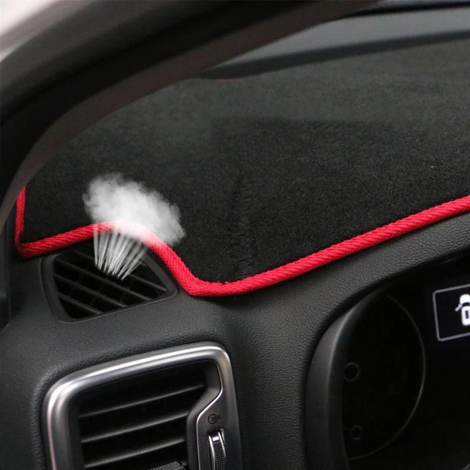 Protection Tableau De Bord Pour Kia Sportage 4 (2016-2021) - Anti-éblouissement, Anti-fissures - Rouge/Noir (RHD) - 3