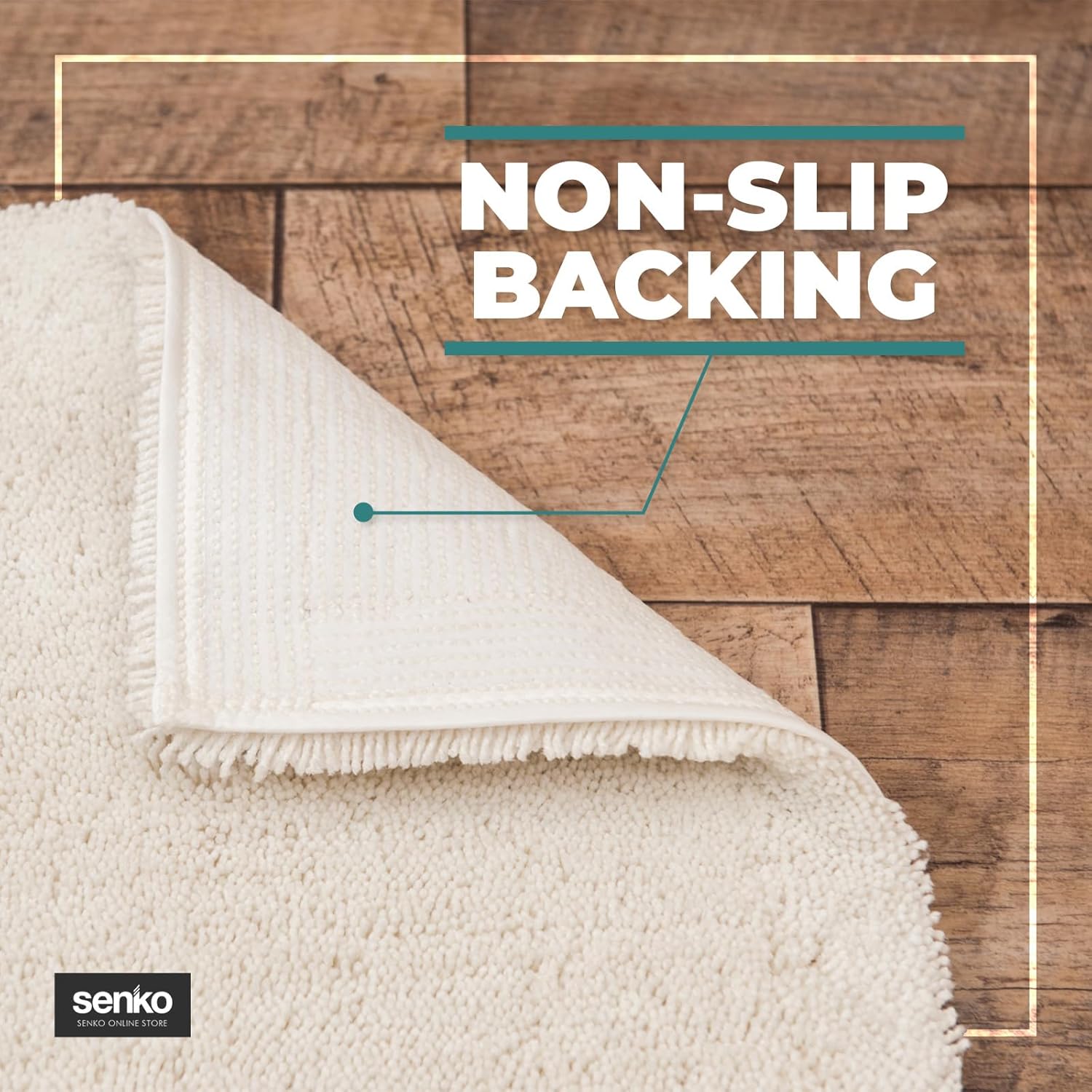 センコー(Senko) S.D.S Odor-Resistant Bathroom, Non-Slip Bath Rug Memory Foam Rugs, Bathroom Rug Cotton, Quick-Dry Restroom Rug (Green, 27.6 x 19.7 Inches)