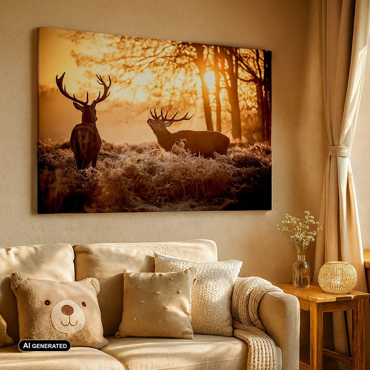ARTTOR Tableau sur Toile Décoratif 70x50 cm Nature Animaux - 3043