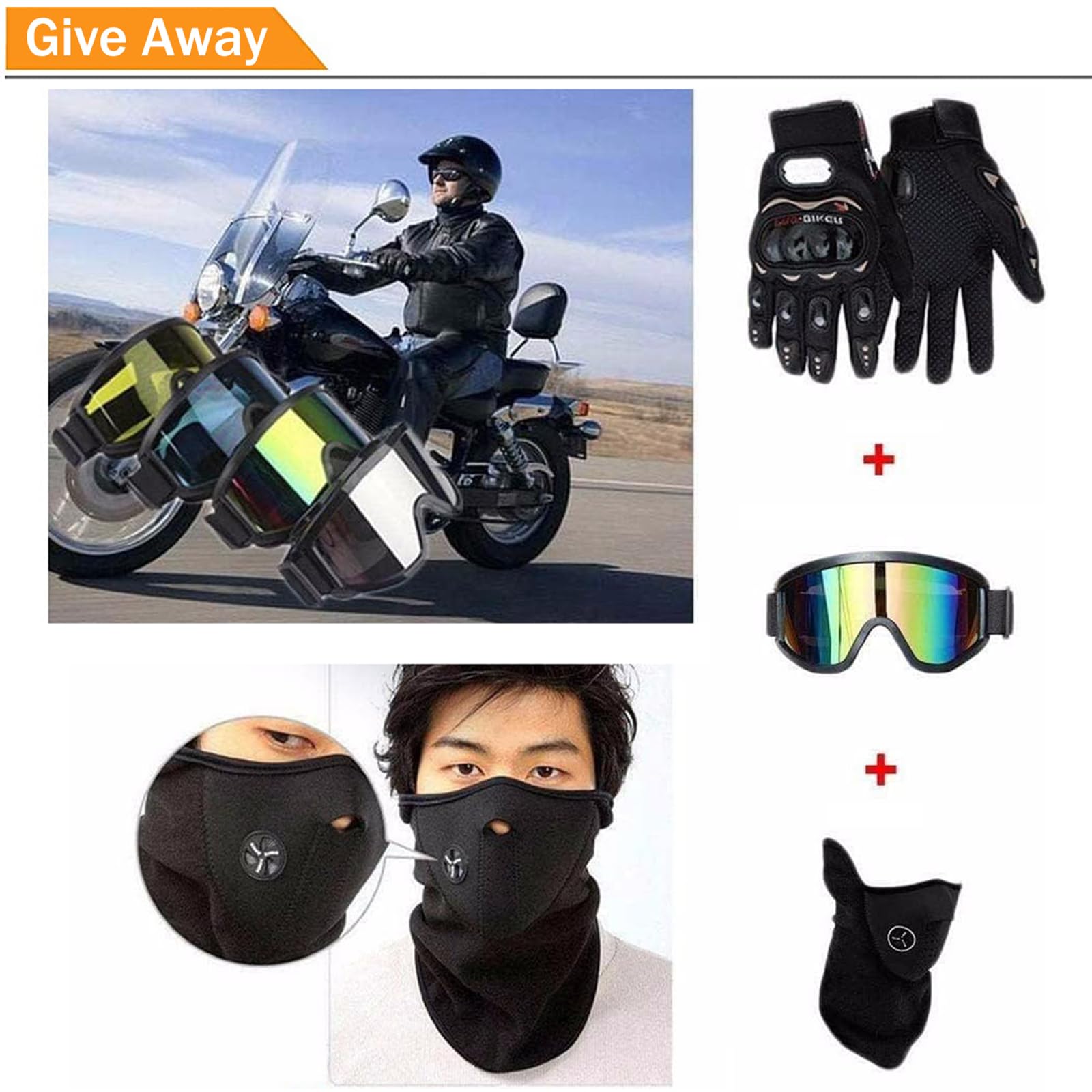 Casco de Motocross con Gafas máscara y Guantes Casco Integral para Motocicleta Todoterreno para Exteriores Cross Country Bicicleta de montaña para Hombres Mujeres Adolescentes Adultos