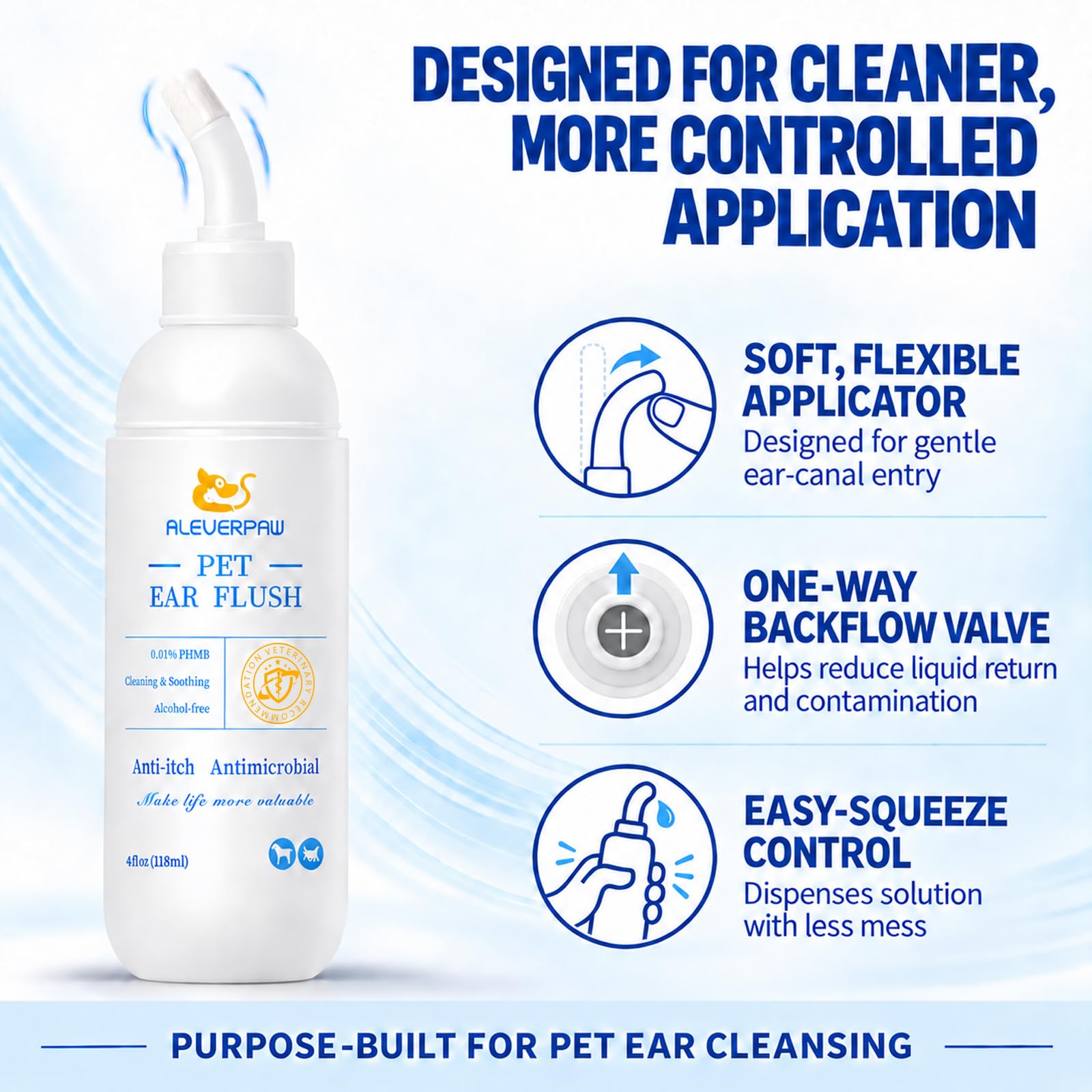 Tris Flush Cat & Dog Ear Cleaner | Pet Ear Infection Treatment — Amazon image 6